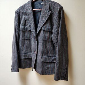 Jax wool stripe blazer jacket / 14